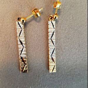 Sterling silver multi toned earrings